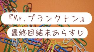 Mrプランクトン最終回の結末あらすじ！感想とラストは心温まるハッピーエンド？