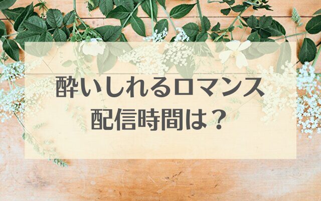 酔いしれるロマンス　配信時間