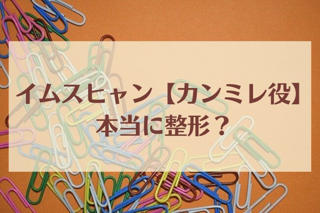 イムスヒャン　カンミレ役　本当に整形