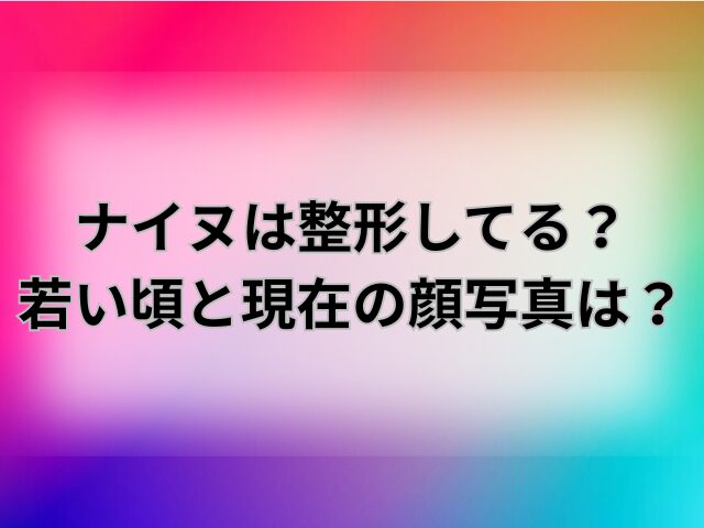 ナイヌ　整形　