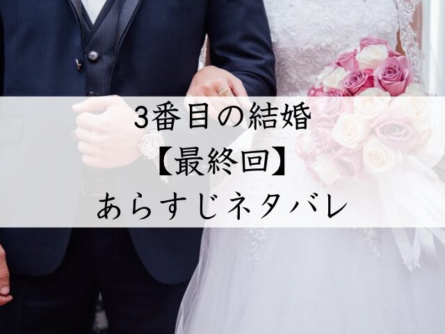 三番目の結婚 最終回