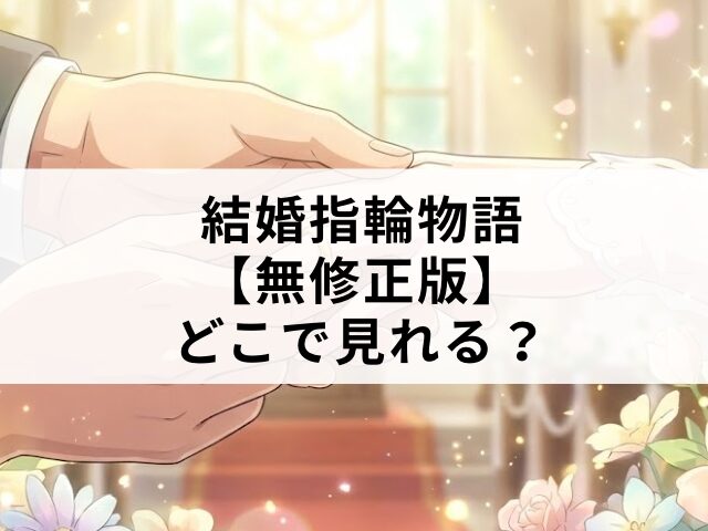 結婚指輪物語　無修正版　どこで見れる