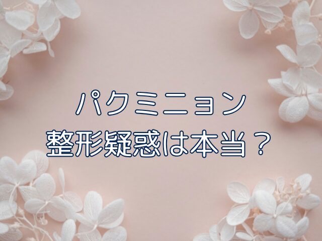 パクミニョン　整形