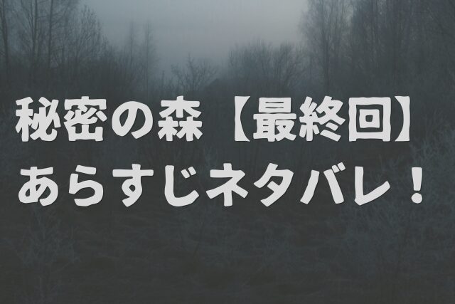 秘密の森　最終回